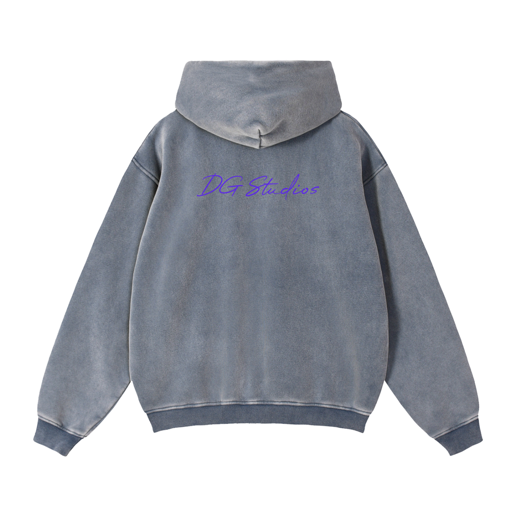 Zip-Through Boxy Fleece Hoodie