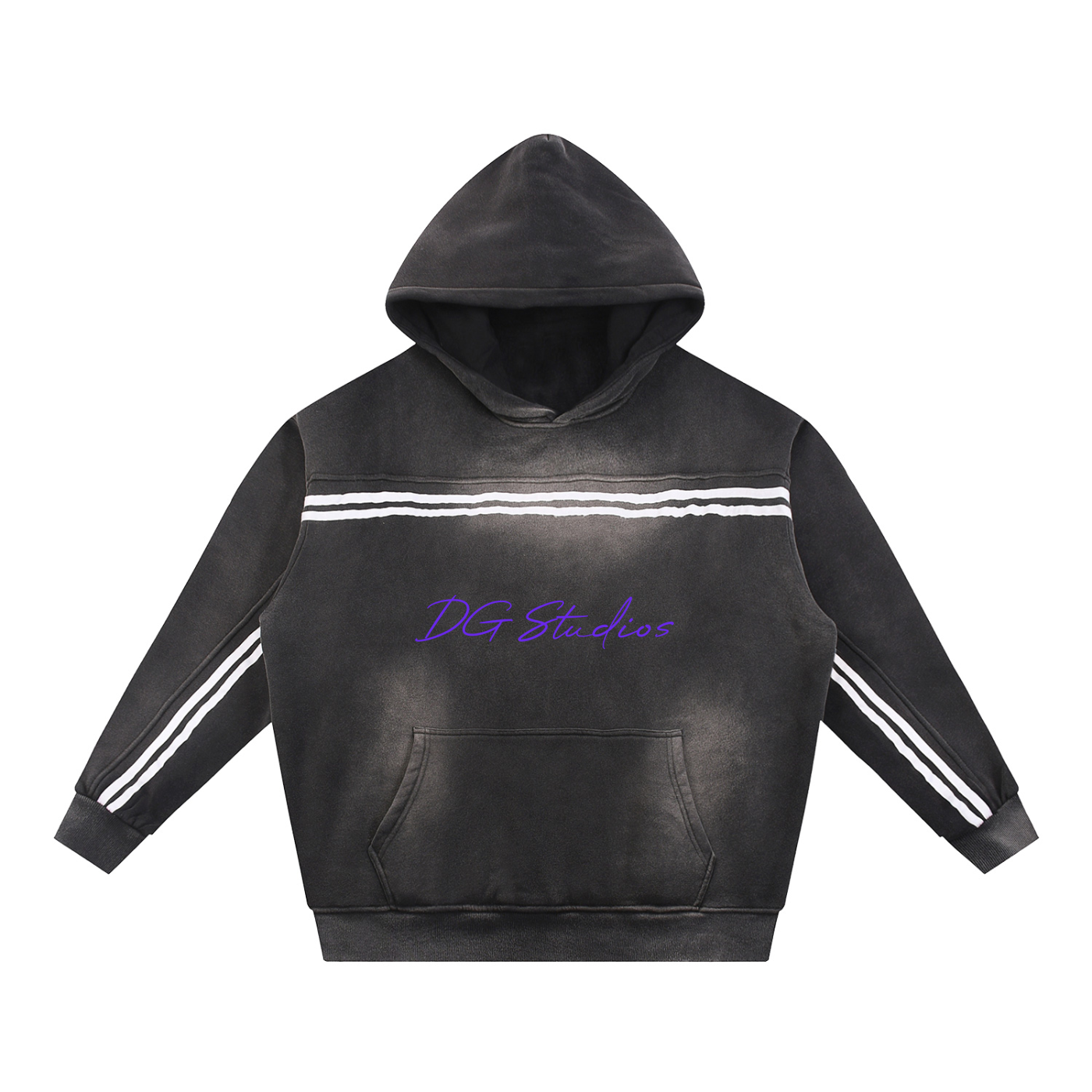 Sun Fade Contrast Tape Fleece Hoodie