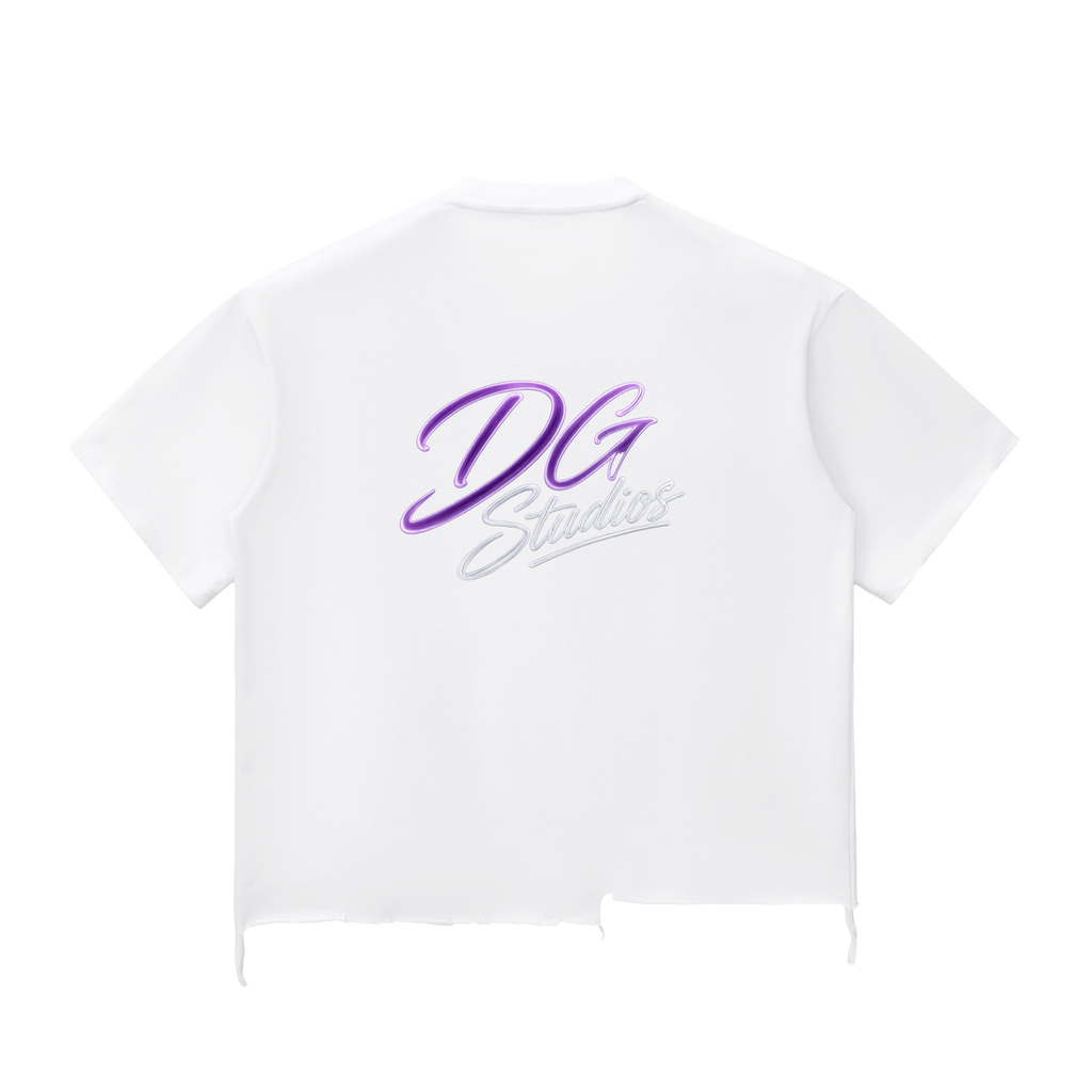 Snow Wash Raw-Hem Boxy T-shirt