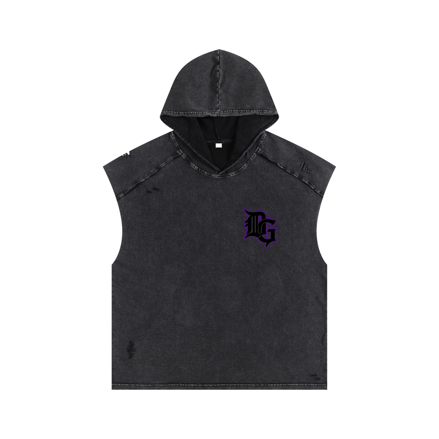 Snow Washed Boxy Hooded Tank Top