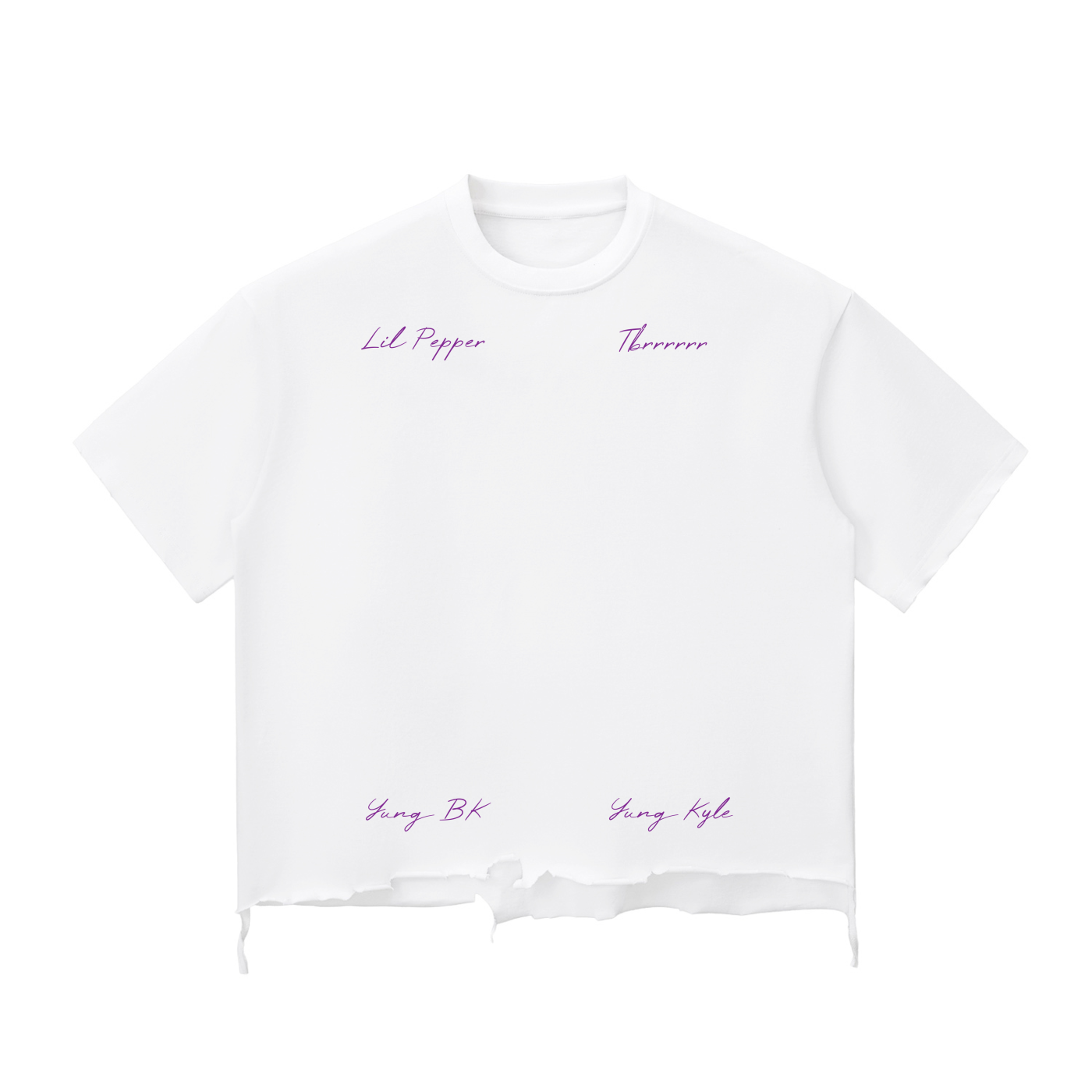Snow Wash Raw-Hem Boxy T-shirt